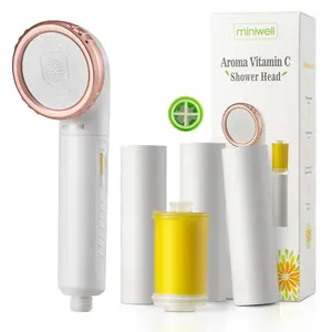 Filtro de chuveiro de vitamina com filtro de alta pressão, filtro de alta pressão para água duro de baixa pressão de água,