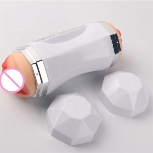 Melo Double-Sided 12-Speed <b>Vibration</b> Male Masturbator Real Vagina Simulation USB Rechargeable CE Certified Adult Sex Toy for Men - Product Image 2