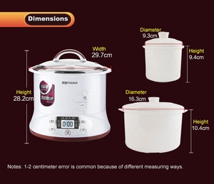 Tonze-olla eléctrica de porcelana de acero inoxidable para cocina, aparato pequeño de cocina, olla de cocción lenta, fabricante de sopa - Product Image 2