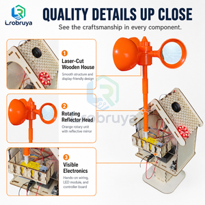 Kit <span class=keywords><strong>de</strong></span> Repelente <span class=keywords><strong>de</strong></span> Aves con Energía Solar para <span class=keywords><strong>Arduino</strong></span>, Proyecto STEM con Reflector Giratorio, LED y <span class=keywords><strong>Simulación</strong></span> <span class=keywords><strong>de</strong></span> Sonido LT-YZ0151 - Product Image 3