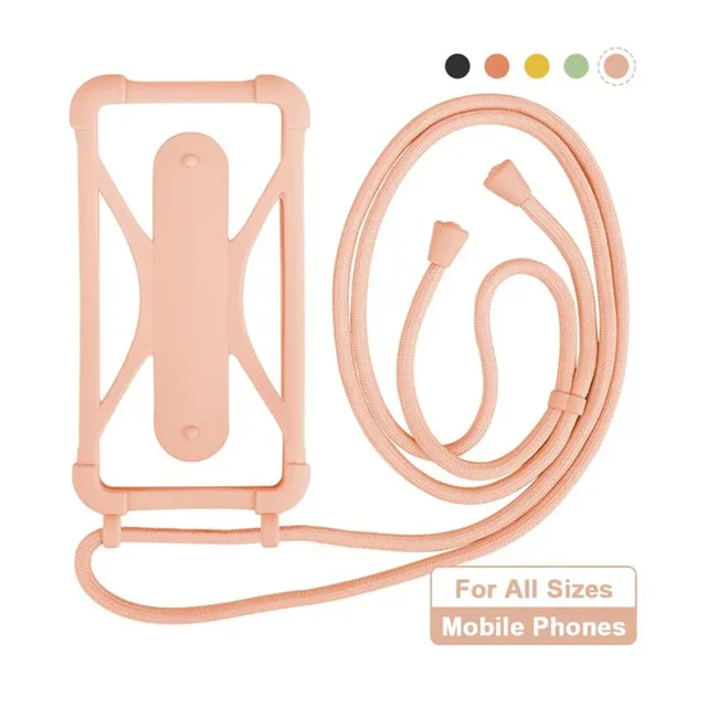 Universal Crossbody Detachable Phone Lanyard Silicone Sports Strap Neck Hanging Rope Sling Chain Mobile Phone Case Adjustable