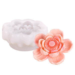 Silicone Lotus <b>Candle</b> <b>Mold</b> 3D Flower Shape For DIY <b>Candles</b> Soap Plaster Decorative Crafting - Product Image 5