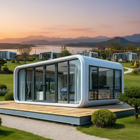 Cabane de luxe Apple préfabriquée, mini-maison modulaire mobile, pod de glamping avec salle de bain pour Airbnb, vacances et hôtels de villégiature