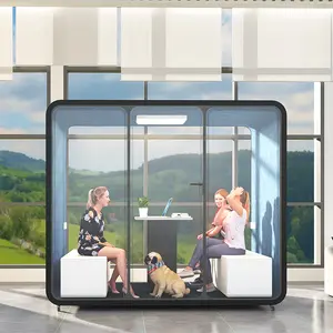 Grote Prefab Privacy Werkruimte Kantoorpod Geluiddichte Telefooncel Aluminium Moderne Ongestoorde Huis Live-Uitzendstudio