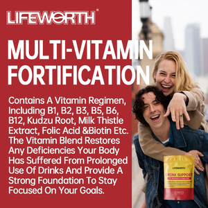 LIFEWORTH抗アルコールドリンクサプリメントクリバー健康でクズミルクシスルホーリーバジル - Product Image 5