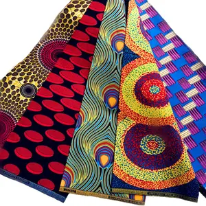 African fashion hot selling wax print fabric with sequin 100% cotton hollandise wax heavy sequin wax