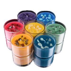 Vaso de cristal de color personalizado, vela de aromaterapia de piedra de cristal, recuerdo de boda, fragancia Natural, cera de soja - Product Image 5