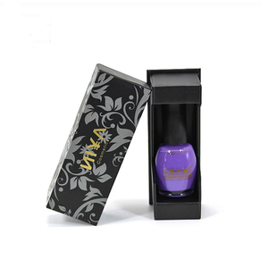 Custom printing logo rectangle black nail polish gift paper boxes
