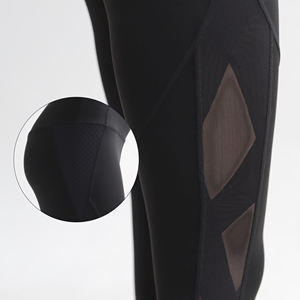 Bonne qualité Spandex/Nylon taille moyenne taille élastique solide cheville-longueur Gym Sports Leggings - Product Image 6