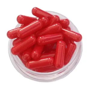 2022 vendita calda colore rosso vuoto formato 000 capsule di gel