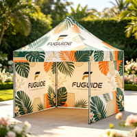 Tente publicitaire robuste avec parois latérales, logo personnalisé, structure en aluminium, gazebo pliable pour stand de salon professionnel