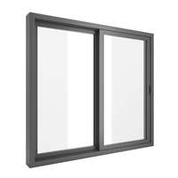 Ventanas Corredizas y Abatibles de Aluminio de Doble Capa de Vidrio Personalizadas de Alta Gama, Modernas, para Exteriores, Resistentes al Viento, para Sala de Estar de Hotel