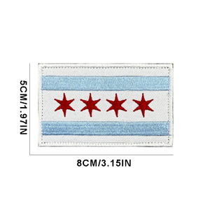 미국 국기 자수 패치 모자 사용을위한 친환경 패브릭 후크 및 루프 전술 기능 - Product Image 4