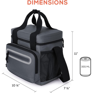 Free Sample Durable Portable Large Waterproof Insulated 24L Lunch Box Soft Cooler <b>Cooling</b> Tote <b>Bag</b> for Adults - Product Image 2