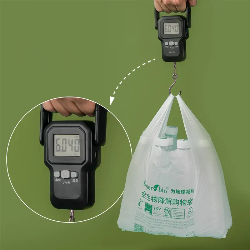 Ucuz yelek taşıma torbaları çevre dostu özel baskılı Tote biyolojik olarak parçalanabilir ve birleştirilebilir plastik T-shirt alışveriş çantaları