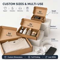 Boîtes d'expédition en carton ondulé noir mat personnalisées en gros, pliables, robustes, pour l'emballage et l'expédition