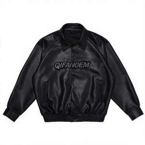 Leather <strong>Jackets</strong> Custom <strong>Letter</strong> Embossed Logo Pu <strong>Mens</strong> Leather <strong>Jackets</strong> Bomber Leather <strong>Jacket</strong> for <strong>Men</strong> - Product Image 4