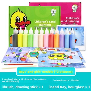 Kits de sable artistique coloré DIY, cartes de <span class=keywords><strong>peinture</strong></span> au sable créatives, feuilles de papier pour <span class=keywords><strong>dessin</strong></span> au sable, comme jouet éducatif - Product Image 2