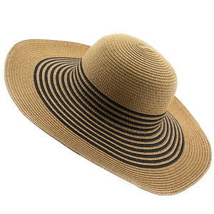 Sombrero Vueltiao Colombiano, Sombrero de Paja de Ala Ancha con Rayas Multicolores para Mujer, Sombrero para el Sol de Playa - Product Image 4