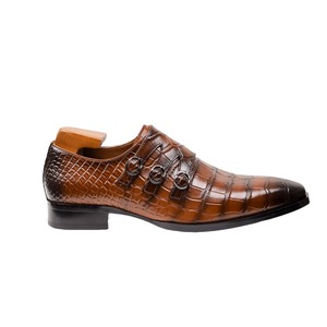 Nouvelles Chaussures Habillées d'Été 2025 pour Hommes à Bout Carré, Style Brogue, à Lacets, Grande Taille, Respirantes, en Cuir Gaufré, Type Monk, Idéales pour le Business et les Occasions Formelles - Product Image 4