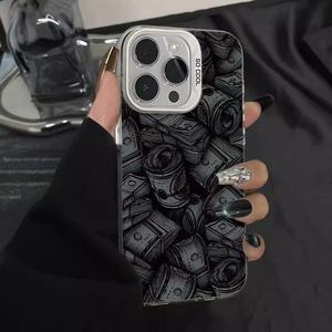 Funda para Teléfono 17 Pro Max con Diseño de Billetes de Dólar y Animales, Compatible con 16/15/14, Texto 13, Electrochapada, Antihuellas - Product Image 2