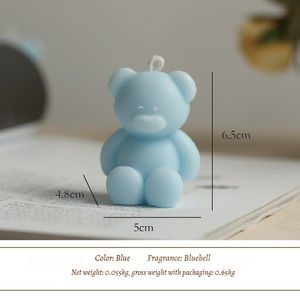 La candela dell'aroma della cera della soia dell'orsacchiotto, eleva l'umore, scelta perfetta del regalo, favore ideale dell'ospite. - Product Image 5