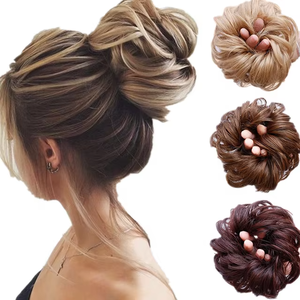 Vigoureux Wrap Femmes Remy Cheveux Tissage Extension Queue De Cheval En Désordre Bouclés Postiches Haute Qualité Cheveux Humains - Product Image 4