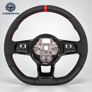 พวงมาลัยหนังสำหรับรถยนต์ Volkswagen MK7 R Golf 7 Gti GTD Golf7.5 Mk 7.5 Jetta Tiguan Passat VW CC Bora ปี 2016 2013 2015 2019 - Product Image 1
