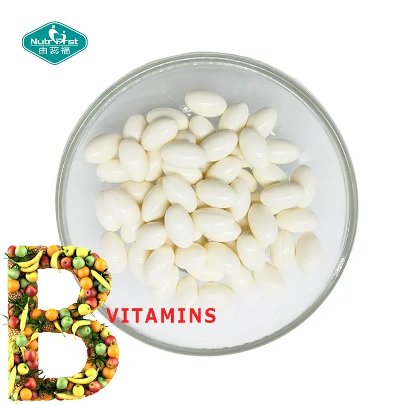 Custom Customized Bulk Complex Vitamin B Group Supplement Softgel Capsule with Niacin Biotin Folic acid