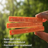 Allume-feu en bois de fatwood 100% naturel Baiyuheng, directement de l'usine, imperméable, pour le camping, le bushcraft et la randonnée