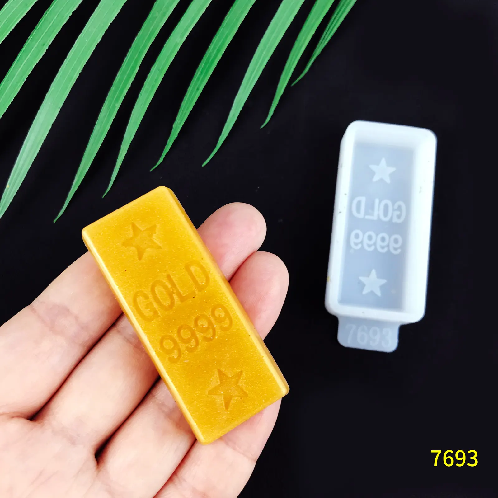 7693 Gold Bar Vorm Hars Schimmel Gold Bar Siliconen Mal