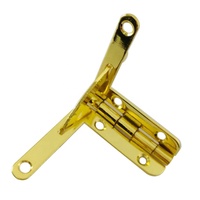 Charnières carrées en laiton, petites boîtes en bois, métalliques, 4 pouces, 33mm, charnières dorées