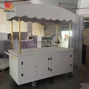 SMOOTH Customized Design Birthday Party Cake Dessert Display Sweet Candy Carts With Mobile Wheels - Product Image 3