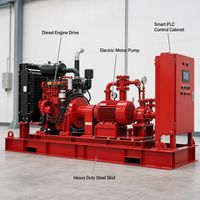 Système de pompe incendie double alimentation robuste avec moteur diesel et redondance de moteur électrique