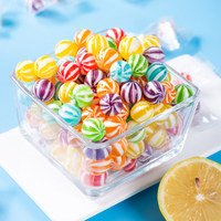 Bonbons durs en forme de boule tourbillonnante arc-en-ciel emballés individuellement, saveur fruitée, rayés, sphériques, pour mariage, fête, en vrac, cadeau pour enfants