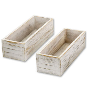 Fioriera in Legno Economica Stile Antico con Logo Personalizzato, Vaso <span class=keywords><strong>da</strong></span> Scrivania per Piante Verdi, Contenitore <span class=keywords><strong>da</strong></span> <span class=keywords><strong>Giardino</strong></span> in Legno Shabby Chic - Product Image 1