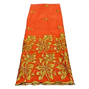 Tela de voile de algodón peinado de alta calidad, transpirable, bordada, tradicional, multicolor, túnica sudanesa para mujer, lafaya. - Product Image 5