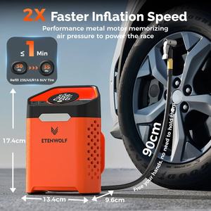 V3 휴대용 플라스틱 타이어 인플레이터 펌프 160 PSI 자동차 컴프레서 100% 듀티 사이클 7800mAh 에어 펌프 자동차 오토바이용 - Product Image 2
