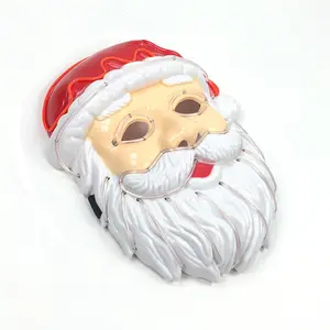 Christmas Santa Claus LED Mask Light Up Ball Mask The Purge Election Great Year Festival Cosplay Costume Party Mask