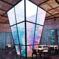 Écran LED transparent 3D P8 avec support au sol pour publicité sur vitrine, mur vidéo LED compatible SDK