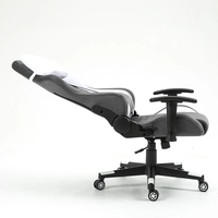 Fauteuil de Gaming Luxe Pliable et Inclinable avec Accoudoirs 2D Réglables, Pivotant, en Similicuir Traditionnel, Hauteur Ajustable