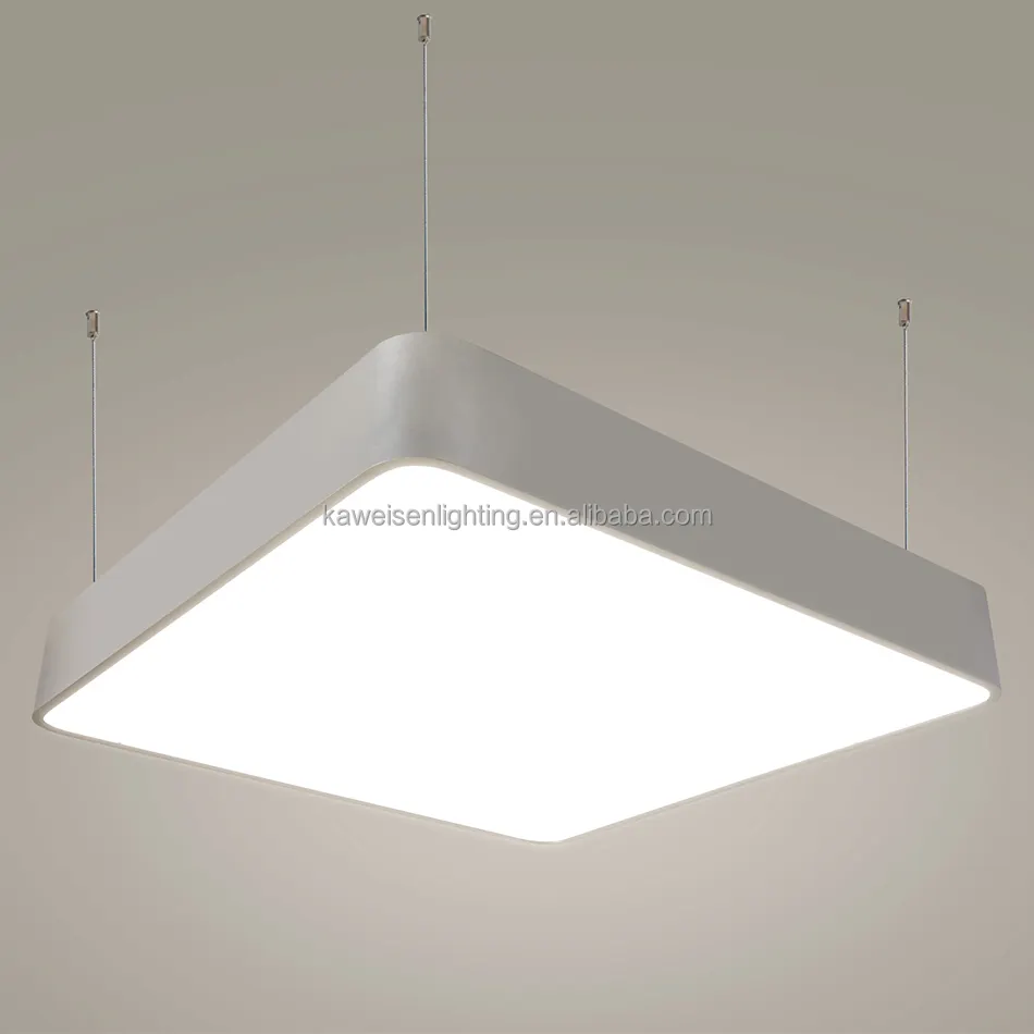 Kişilik tasarım 50w 3CCT dim akıllı kontrol asılı paneli Led ışık 60x60cm beyaz kare konut kolye tavan lambası