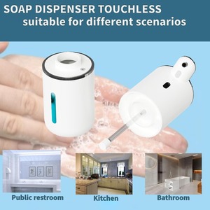Distributeur de savon moussant automatique sans contact, écologique, 6 niveaux réglables, mains libres, rechargeable par USB, design moderne pour les toilettes - Product Image 4