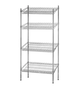 NSF & ISO Phê Duyệt Chrome Mạ 4-Tier 18 "X 36" Thương Mại Dây Kệ