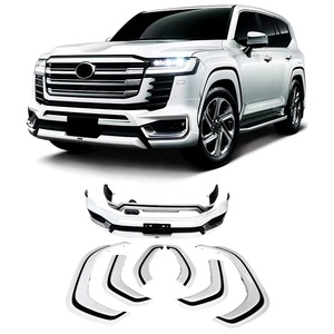 2021 for for Land Cruiser LC300 Body Kit Front & Rear Lip PP Bumper with Tow <b>Hook</b> Wheel Trim for LC300 Model <b>Car</b> - Product Image 2
