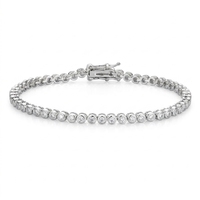 Vente en gros Bracelet Moissanite rond certifié GRA Bracelet Moissanite Bracelet tennis Moissanite en argent sterling S925