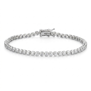 Vente en gros Bracelet Moissanite rond certifié GRA Bracelet Moissanite Bracelet tennis Moissanite en argent sterling S925 - Product Image 2