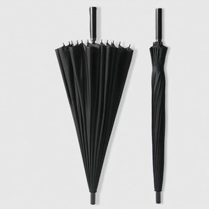 Paraguas de Negocios Negro Publicitario Personalizado, Extra Grande, Doble Triple, con Mango Largo de 24 Varillas, Control Manual, Resistente, para Adultos - Product Image 2