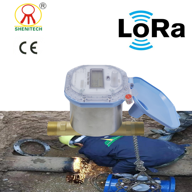 Multi-Protocol Smart Water Meter (M-Bus/RS485/LoRa) | DN15-40 with Integrated Shut-Off Valve