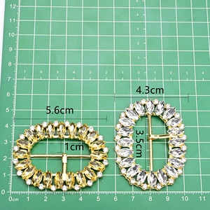 <span class=keywords><strong>Boucle</strong></span> de ceinture en métal alliage de style ancien, ovale, avec strass en cristal œil de cheval, 4,3*5,6 cm, pour vêtements et ceintures - Product Image 4